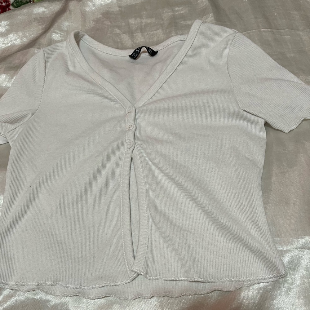 Small white crop top